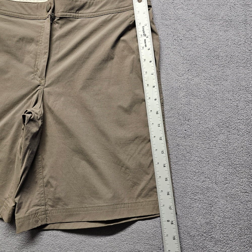 LL Bean Vista Camp Shorts Womens 12R Tan Stretch Cargo Pocket Hiking Outdoor - Picture 3 of 11